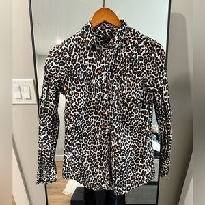 J.Crew size 2 leopard button down